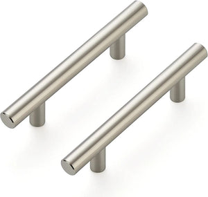 40 Pcs Cabinet Pulls Brushed Nickel Stainless Steel Cupboard Handles 5”Length, 3” Hole Center