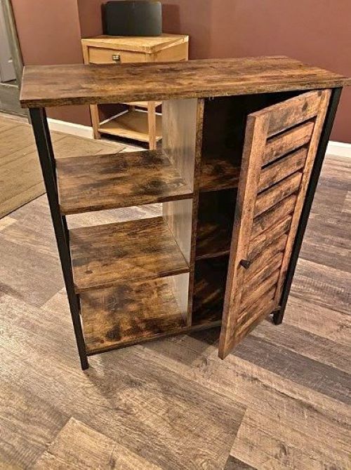 !!!NEW!!!Storage Cabinet, Cupboard, Multipurpose Cabinet, 3 Open Shelves and Closed Compartments