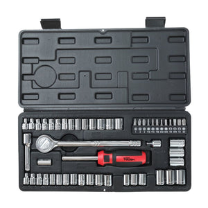 54 Pcs 1/4 and 3/8 inch Drive Socket Set