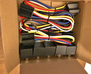 5 Pack 12V 30/40 Amp 5-Pin Automotive Relay w/ Wires & Harness