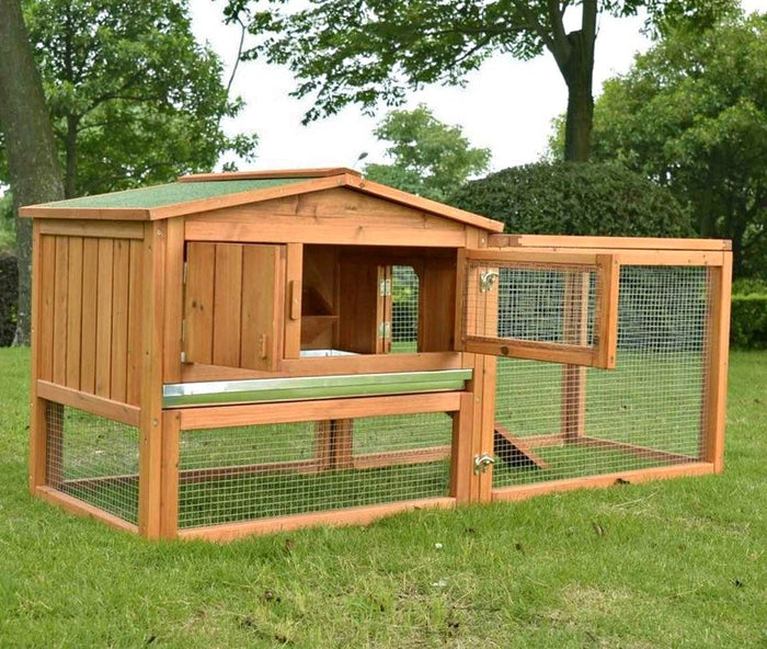 *Brand New* Pet House Rabbit Hutch Chicken Coop Guinea Pig Detachable Run Treated Wood Frame!