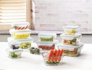 24-Piece Glass Food Storage Set