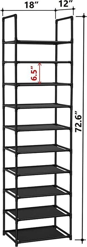 10 Tiers Tall Shoe Rack for Entryway 20-24 Pairs Shoe