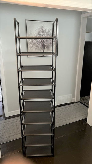 10 Tiers Tall Shoe Rack for Entryway 20-24 Pairs Shoe