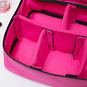 BRAND NEW Large Makeup Bag Cosmetic Case Professional Storage Handle Organizer Travel Kit, Pink