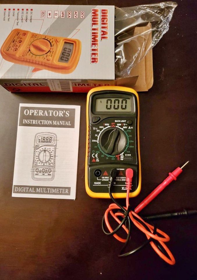 1 LCD Digital Multimeter Voltmeter Ammeter Volt AC DC Tester
