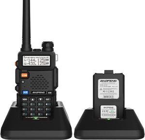 Two Way Radio Dual Band Walkie Talkie (Black)