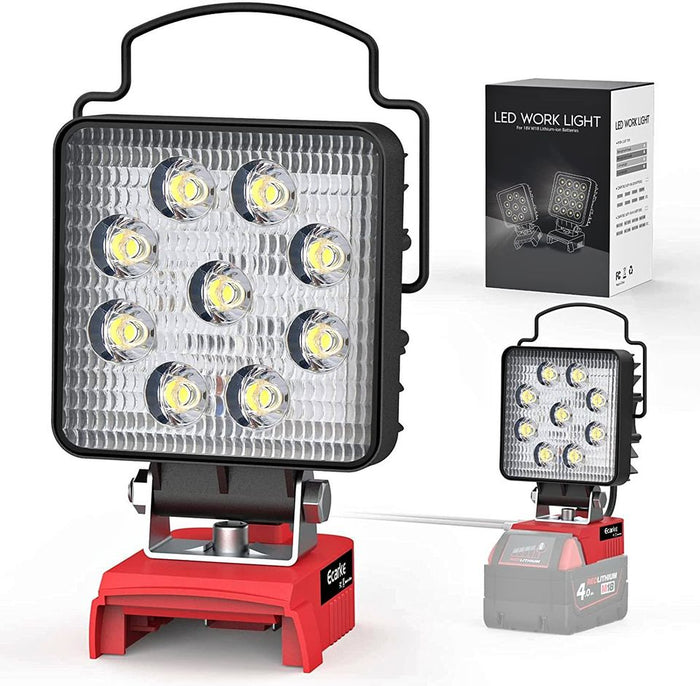27w Cordless LED Flood Work Lights with Low Voltage Protection & USB&Type-C Charging