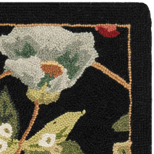 Chelsea Gisselle Floral Wool Area Rug, Black, 1'8" x 2'6"