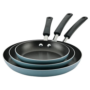 3-Piece Set Easy Clean Aluminum Nonstick Frying Pans/Fry Pans/Skillet, Aqua