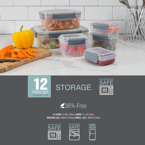 12-Piece Airtight Food Storage Container Set