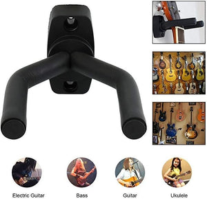 6 Pack Guitar Hanger Wall Hook Holder Display with Screws Black