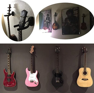 6 Pack Guitar Hanger Wall Hook Holder Display with Screws Black