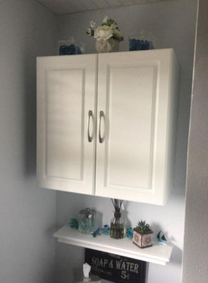 NEW Multipurpose Wall Cabinet, Utility Storage, White