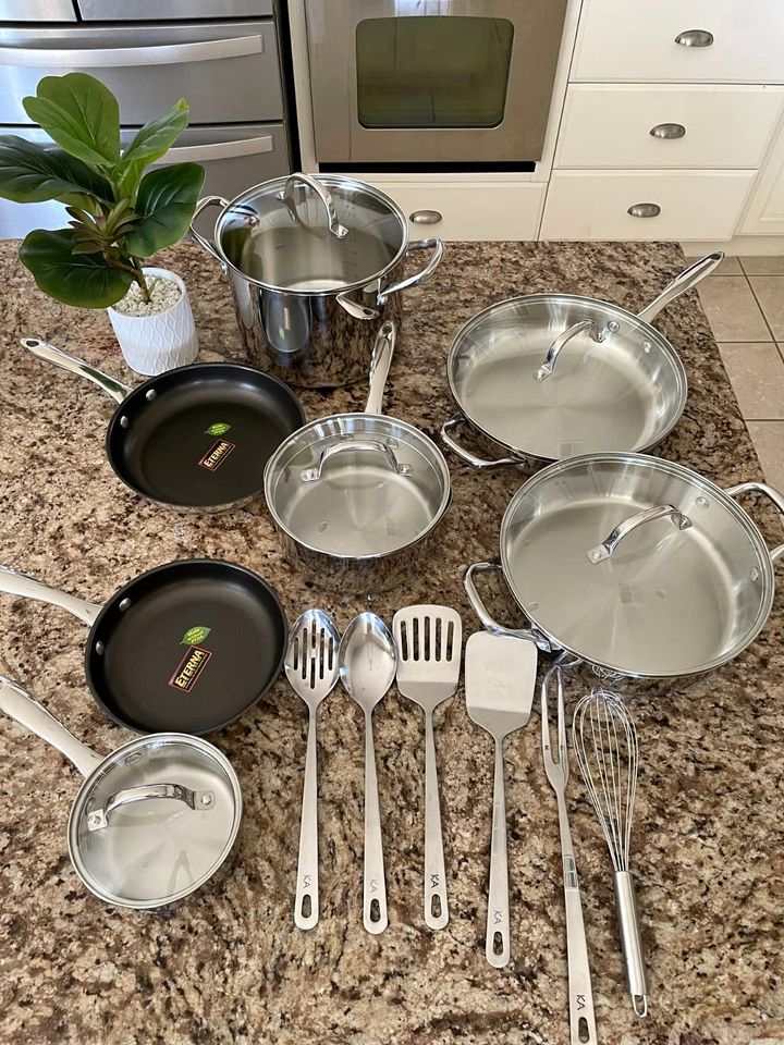 10 Piece Stainless Steel Cookware Set