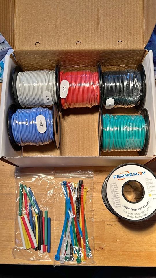 6 Pack Copper Wire Combo 16 Gauge ,100'FT per Roll