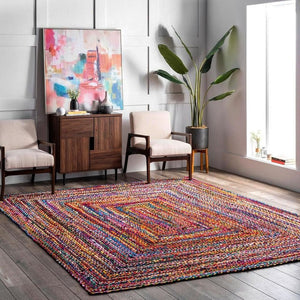 Tammara Colorful Braided Multi 2 ft. x 3 ft. Area Rug