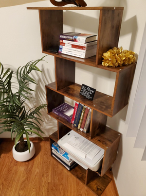 5-Tier Bookcase, Display Shelf and Room Divider