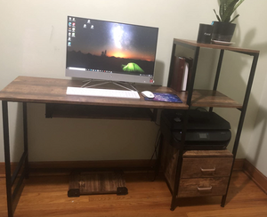 Computer Desk with 2 Drawers/Keyboard Tray, 55"