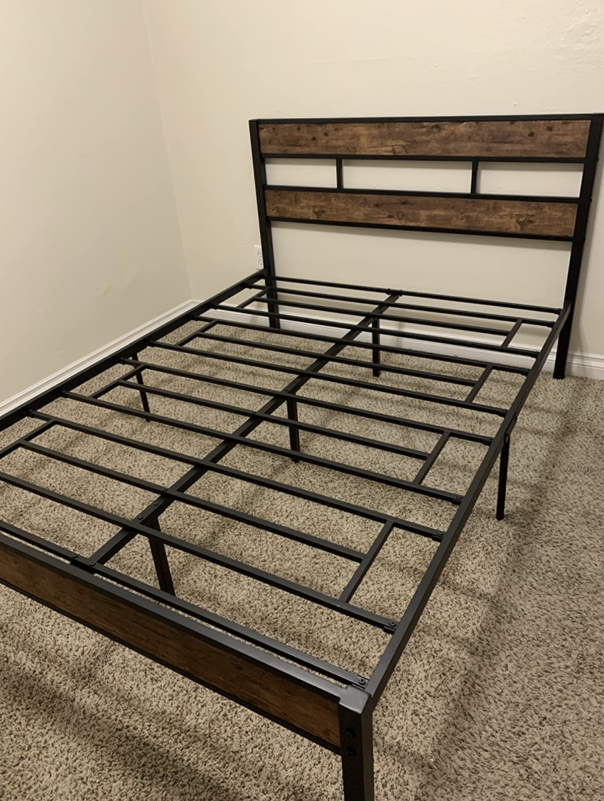 Queen Bed Frame with Headboard, Platform Metal Bed Frame