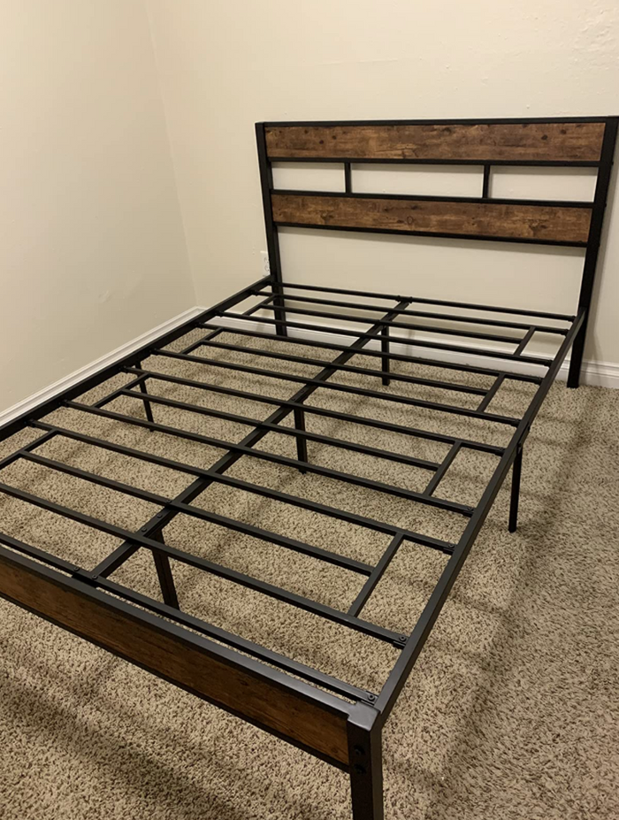 Queen Bed Frame with Headboard, Platform Metal Bed Frame