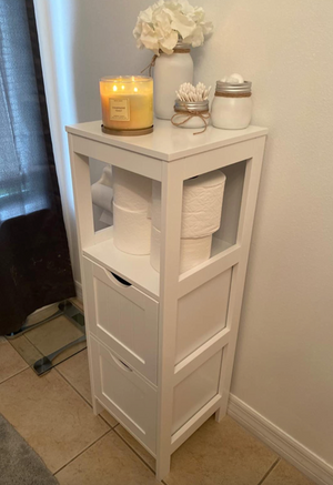Bathroom Floor Cabinet with 2 Drawers