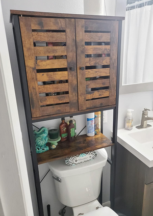 Lowell Over-The-Toilet Storage, Bathroom Organizer Cabinet, with Cupboard and Shelf