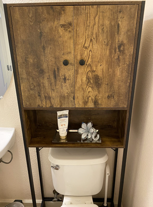 Over-The-Toilet Storage Cabinet Rack, Bathroom Organizer Shelf Over Toilet