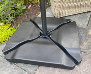 4Pcs Offset Umbrella Base Plastic Cantilever Base Weights Plate Set,180lb Black