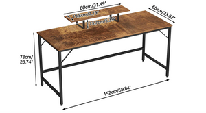 Computer Desk,Laptop Table with Storage for Controller,60 Inches